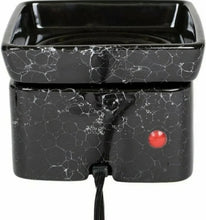 Load image into Gallery viewer, Black Ceramic Stoneware Electric 2-in-1 Candle/Wax Melt Warmer (Black Marble)
