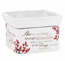Load image into Gallery viewer, Elanze Designs More Precious Than Rubies Proverbs 31 Woman Ceramic Wax Warmer