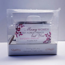 Load image into Gallery viewer, Elanze Designs More Precious Than Rubies Proverbs 31 Woman Ceramic Wax Warmer