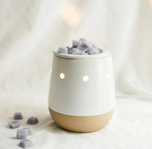 Load image into Gallery viewer, Electric Wax Melt Warmer, 6" Matte White Warmer with Ceramic Finish