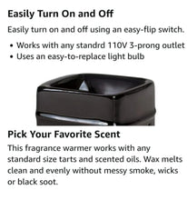 Load image into Gallery viewer, Black Marble Electric Ceramic Stoneware Wall Plug-In Warmer