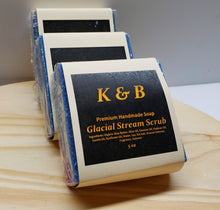Load image into Gallery viewer, GLACIAL STREAM Body Scrub Natural Bar Soap, 5 oz