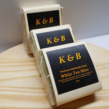 Load image into Gallery viewer, WHITE TEA MINT Handmade Natural Bar Soap, 5 oz
