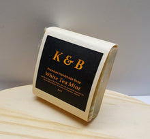 Load image into Gallery viewer, WHITE TEA MINT Handmade Natural Bar Soap, 5 oz