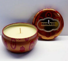 Load image into Gallery viewer, SPICE POMEGRANATE Natural Soy Single Wick Scented Candle, 9 oz Tin

