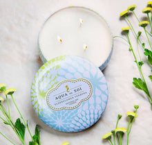 Load image into Gallery viewer, ELDERFLOWER VERBENA Natural Soy, Single Wick, Scented Candle, 9 oz Tin
