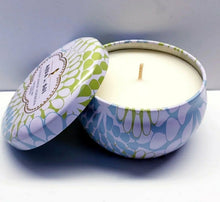 Load image into Gallery viewer, ELDERFLOWER VERBENA Natural Soy, Single Wick, Scented Candle, 9 oz Tin
