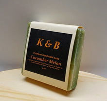 Load image into Gallery viewer, CUCUMBER MELON Natural Handmade Bar Soap, 5 oz
