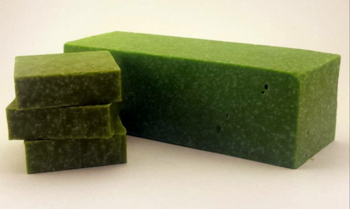 GREEN TEA VERBENA Body Scrub Handmade Natural Bar Soap, 5 oz