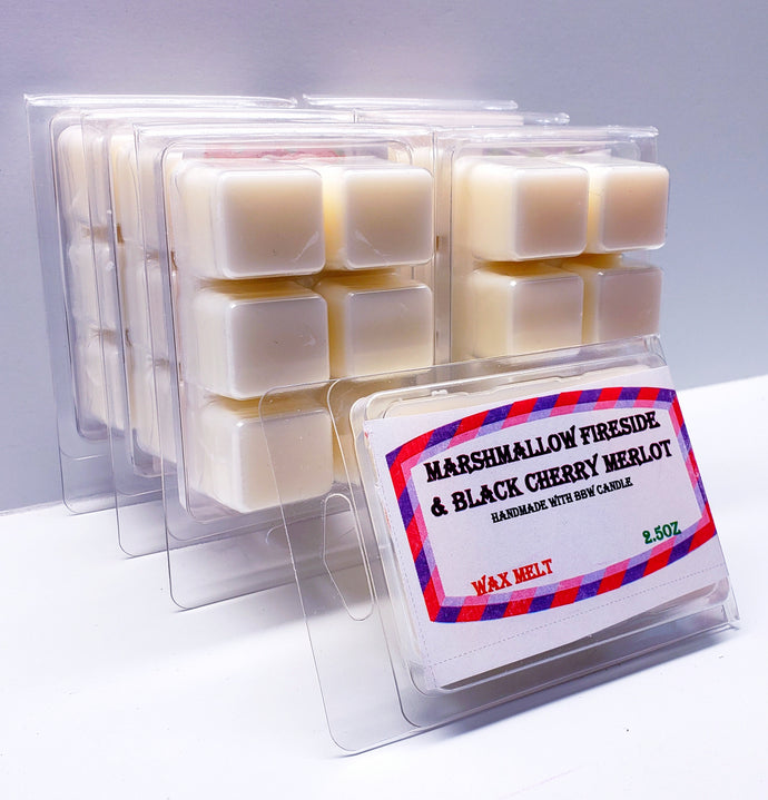 MARSHMALLOW FIRESIDE & BLACK CHERRY MERLOT -Bath & Body Works Candle Wax Melts, 2.5 oz