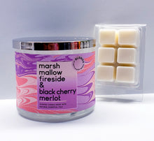 Load image into Gallery viewer, MARSHMALLOW FIRESIDE &amp; BLACK CHERRY MERLOT -Bath &amp; Body Works Candle Wax Melts, 2.5 oz
